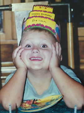 Brian Rubin at his birthday party, 4-years old