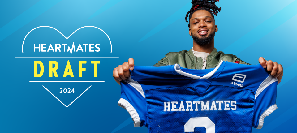 It’s Draft Day: Damar Hamlin Helps Build the Abbott HeartMates Team